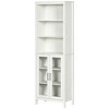 kleankin Tall Bathroom Storage Cabinet with 3 Tier Shelf, Glass Door Cupboard, Freestanding Linen Tower with Adjustable Shelves - 4 of 4
