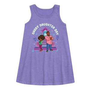 Girls' - Karma's World - Daddy Daughter Day Graphic Sleeveless Aline Dress - 1 of 3