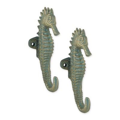Zingz & Thingz Aquamarine Seahorse Hook Set/2