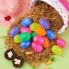 Joyfy 12 Pcs Plastic Iridescent Printed Easter Eggs 3.15 Inch for Easter Hunt Basket Stuffers Classroom Prizes and Party Favor Treats - 2 of 4