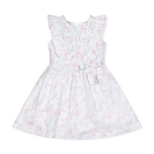 Hope & Henry Girls' Flutter Sleeve Smocked Flower Girl Dress, Toddler - 1 of 4