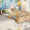 Twin Size Wood Platform Bed with Rails for Girls and Boys - 4 of 4