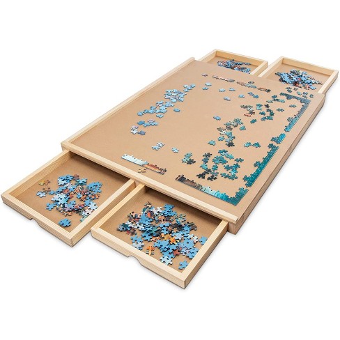 Jumbl 27x35 Jigsaw Puzzle Board, Portable Rack With Legs & 6