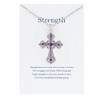 Anna-Kaci Purple Lavender Rhinestone Celtic Cross Necklace with Message Card & Envelope Jewelry Gift - 2 of 4