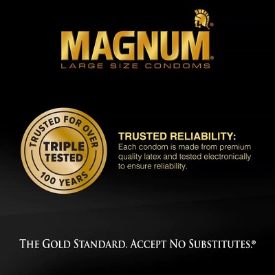Trojan Magnum Large Size Lubricated Latex Condoms : Target