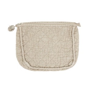 Saro Lifestyle Soft Cotton Quilted Cosmetic Bag - 1 of 4