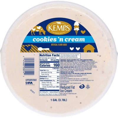 Kemps Cookies & Cream Ice Cream - 128oz