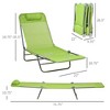 PAGED Folding Camping Chairs Pool Sun Tanning Chairs  with 6-Position Reclining Back for Camping, Garden, Pool, Patio - 3 of 4