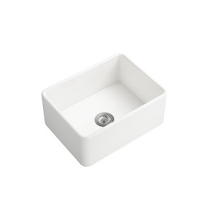White Farmhouse Sink Deep Apron Sink Undermount Farmhouse Kitchen Sink Single Farm Sink - 1 of 1