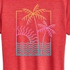 Women's - Instant Message - Line Drawing Sunset Short Sleeve Graphic T-Shirt - 2 of 4