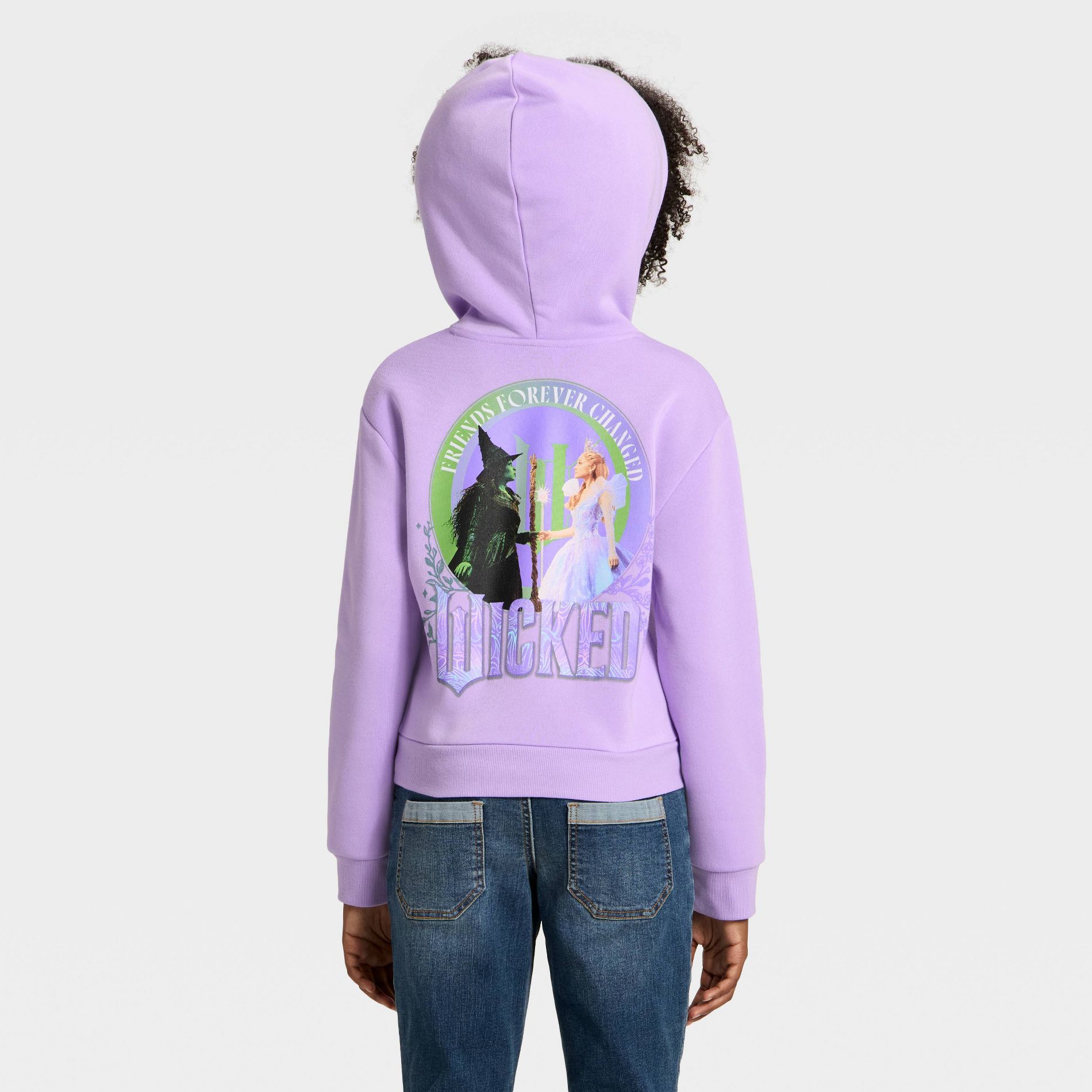 Girls' Wicked Back Graphic Hooded Fleece Sweatshirt - Purple