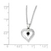 Black Bow Jewelry 1/8 Ctw Black & White Diamond 13mm Heart Necklace in Sterling Silver - 2 of 4