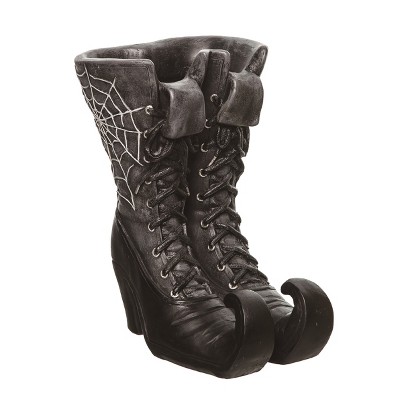 Resin Web Witch Boot Container