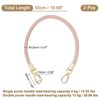 Unique Bargains PU Leather Braided Replacement Metal Buckles Purse Strap 2 Pcs - 2 of 4