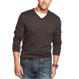 Club Room Mens Merino-Wool V-Neck Pullover Sweater - 1 of 1