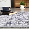 Washable Vintage Runner Rug, Non-Slip Oriental Entryway Carpet, Soft Foldable Low Pile Hallway Rug for Kitchen, Laundry - 3 of 4