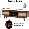 SEVOBAL TV Stands and Consoles Modern TV Stand with Ample Storage and Cable Management, Ideal for Living Room Entertainment, Brown, 65"*15.6"*18" - 3 of 4