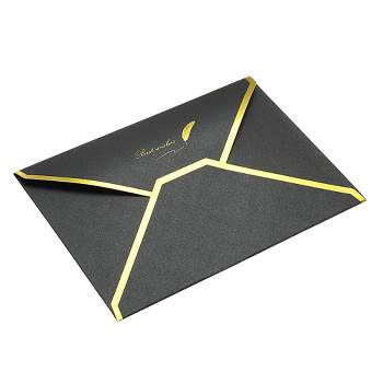 Unique Bargains Envelopes V Flap Luxury Style for Invitation Wedding Birthday 10 Pcs