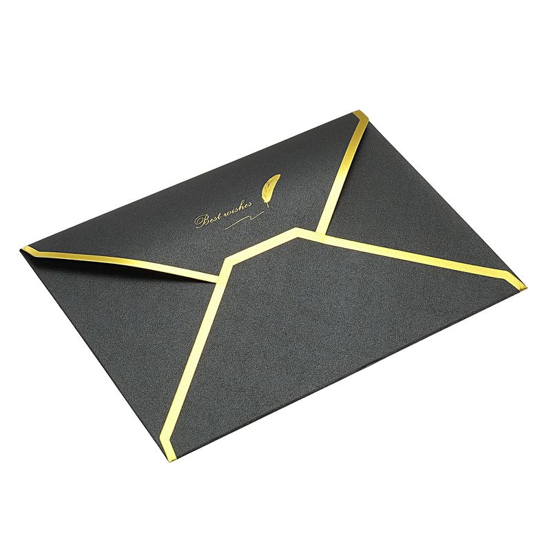 Unique Bargains Envelopes V Flap Luxury Style for Invitation Wedding Birthday 10 Pcs, 1 of 6