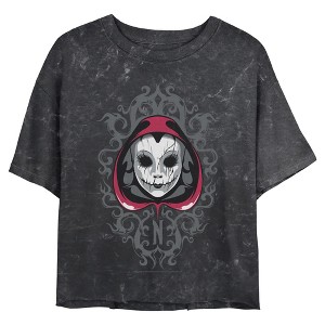 Juniors Wednesday Nevermore Academy Mysterious Mask T Shirt - 1 of 4