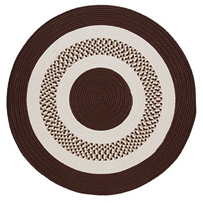 Colonial Mills Flowers Bay - Brown 6 Ft round Round Rug Indoor/Outdoor 100% Polypropylene