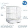 Prevue Pet Products Square Top Parakeet Cage, Black 25.0" L x 21.0" W x 29.5" H - 4 of 4