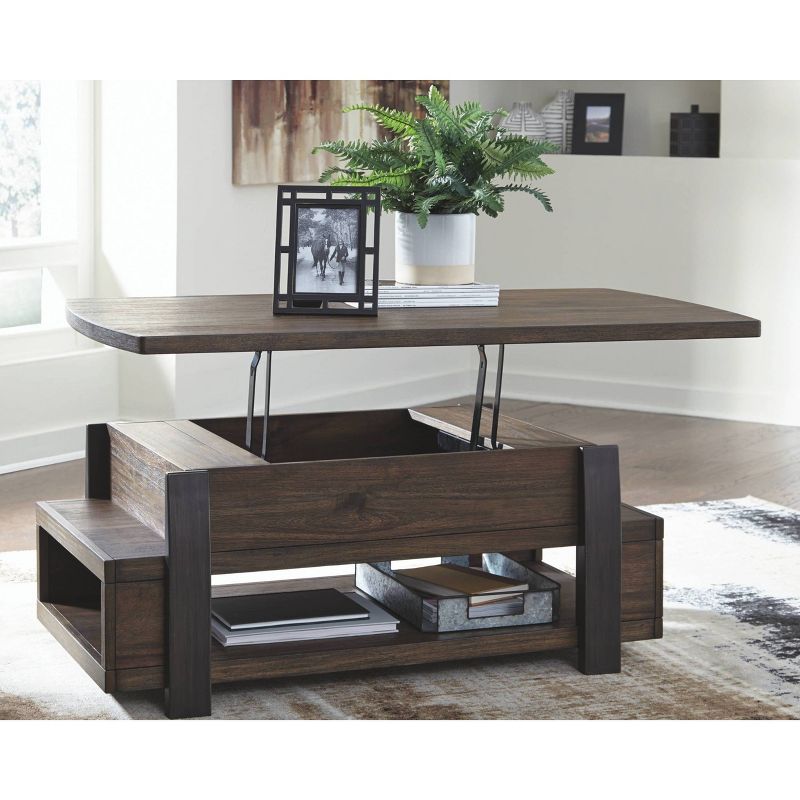 Vailbry Lift Top Cocktail Table Brown - Signature Design by Ashley, 2 of 13