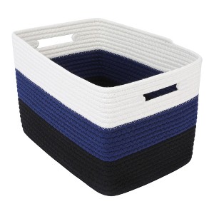 REGALWOVEN Cotton Rope Handcrafted Breathable Odorless Open Storage Bins 15 x 9.8 x 9.1 Inch 1 Pc - 1 of 4