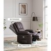 Recliner Chair with Heat and Massage - 360° Swivel&Faux Leather Rocking Chair with Cup Holder for Living Rooms, Bedrooms - 4 of 4