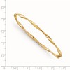 Black Bow Jewelry 3mm 14k Yellow Gold Polished Twisted Hinged Bangle Bracelet - 3 of 4