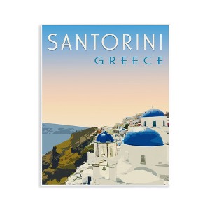 Stupell Industries Vintage Santorini Cityscape Wall Plaque Art - 1 of 4