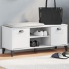 vidaXL Shoe Bench Storage Shelf Organizer Hallway Furniture Solid Wood Pine - 2 of 4