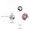 Skull & Heart Necklace - Sterling Silver Gothic Jewelry Gift for Her - 3 of 4