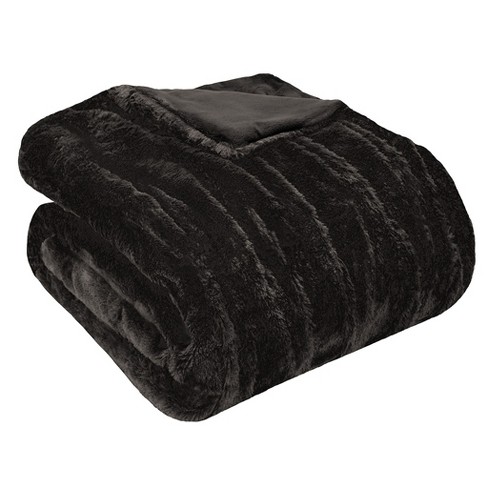 black fur throws on sale