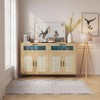 Small Sideboard Buffet Cabinet, 47 Inch Kitchen Storage Cabinet with Charging Station, Led Lights & Drawers, Wood Coffee Bar Station with Storage for - 4 of 4
