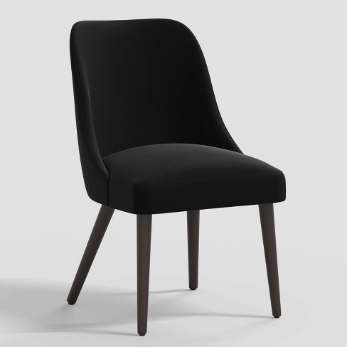 Geller Modern Dining Chair in Velvet Black Threshold