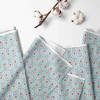 Bacati - Florette Printed Coral Aqua 100 percent Cotton Universal Baby US Standard Crib or Toddler Bed Fitted Sheet - 3 of 4
