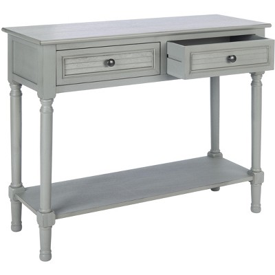 Distressed Gray Pinewood Hallway Table with Storage