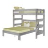 Max & Lily Solid Wood Modern Farmhouse Bunk Bed, L-Shaped Twin over Queen Bed Frame For Kids - 2 of 4