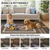 Braided Print Area Rug Washable Bedroom Rugs Bordered Geometric Indoor Soft Carpet Farmhouse Low Pile Non Slip Throw Floor Cover - 4 of 4