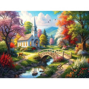 Sunsout Sanctuary in Blooming Harmony 500 pc Jigsaw Puzzle 28117 - 1 of 4