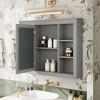 NicBex 35"x27.5" Wall Mounted Medicine Cabinet Bathroom Storage Cabinet with 6 Cubbies&1 Mirrored Cabinet,Matte Finish Wall Cabinet for Bathroom - 4 of 4