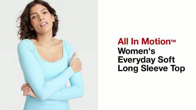 Women's Everyday Soft Long Sleeve Top - All In Motion™, 2 of 10, play video