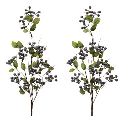 Blue Berry Foliage Spray (Set of 2)