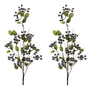 Blue Berry Foliage Spray (Set of 2) - 1 of 3