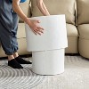 Round Coffee Table Set of 2,Nesting Side Table End Table,Modern Drum Side Table for Small Space,Living Room, Office,Bedroom-Cuddlewood - 4 of 4