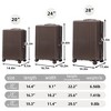 KTMBDW 20"/24"/28" 3 pcs/set in ABS Spinner Wheel Luggage, Carry on Suitcase, TSA Combination Lock - 4 of 4