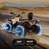 2 Seater Ride On ATV for Kids, 24V Ride On Toy Car with Leather Seat, EVE Wheels, LED Lights, 2WD/4WD Power - 3 of 4