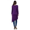 Womens Long Sleeve Knee Length Asymmetrical Tunic Top - 24seven Comfort Apparel™ - 3 of 4