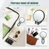 Mber Hand Mirror For Makeup Mirror 2-Sided 1X 10X Magnifying Mirror, Travel Mirror With Stand, Foldable Handheld Mirrors with Handle, Green - 4 of 4